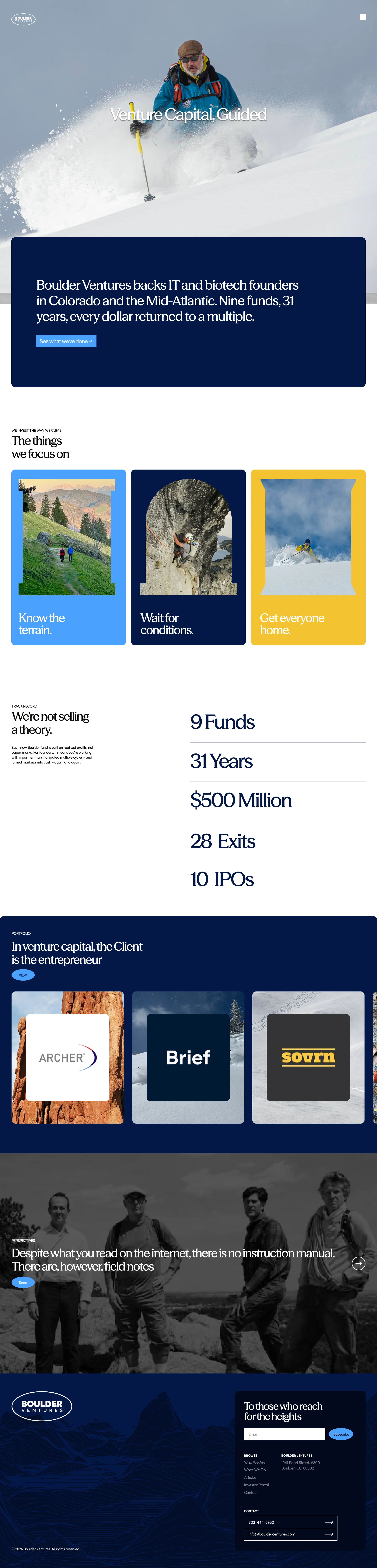 Recommended Boulder Ventures homepage